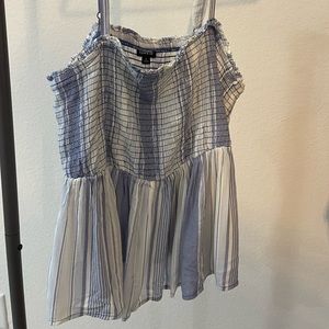 Torrid sz2 blue and white tank top